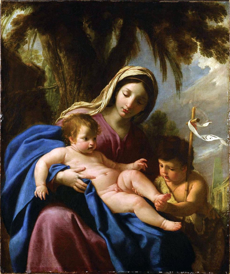 La Virgen y el Niño Jesús con san Juan Bautista - Eustache Le Sueur