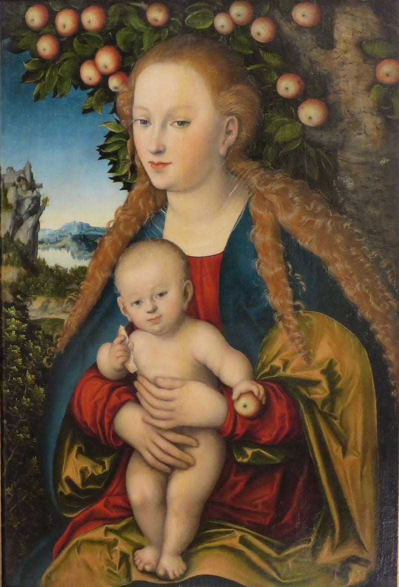 La Virgen y el Niño Jesús bajo el manzano - Lucas Cranach el Viejo