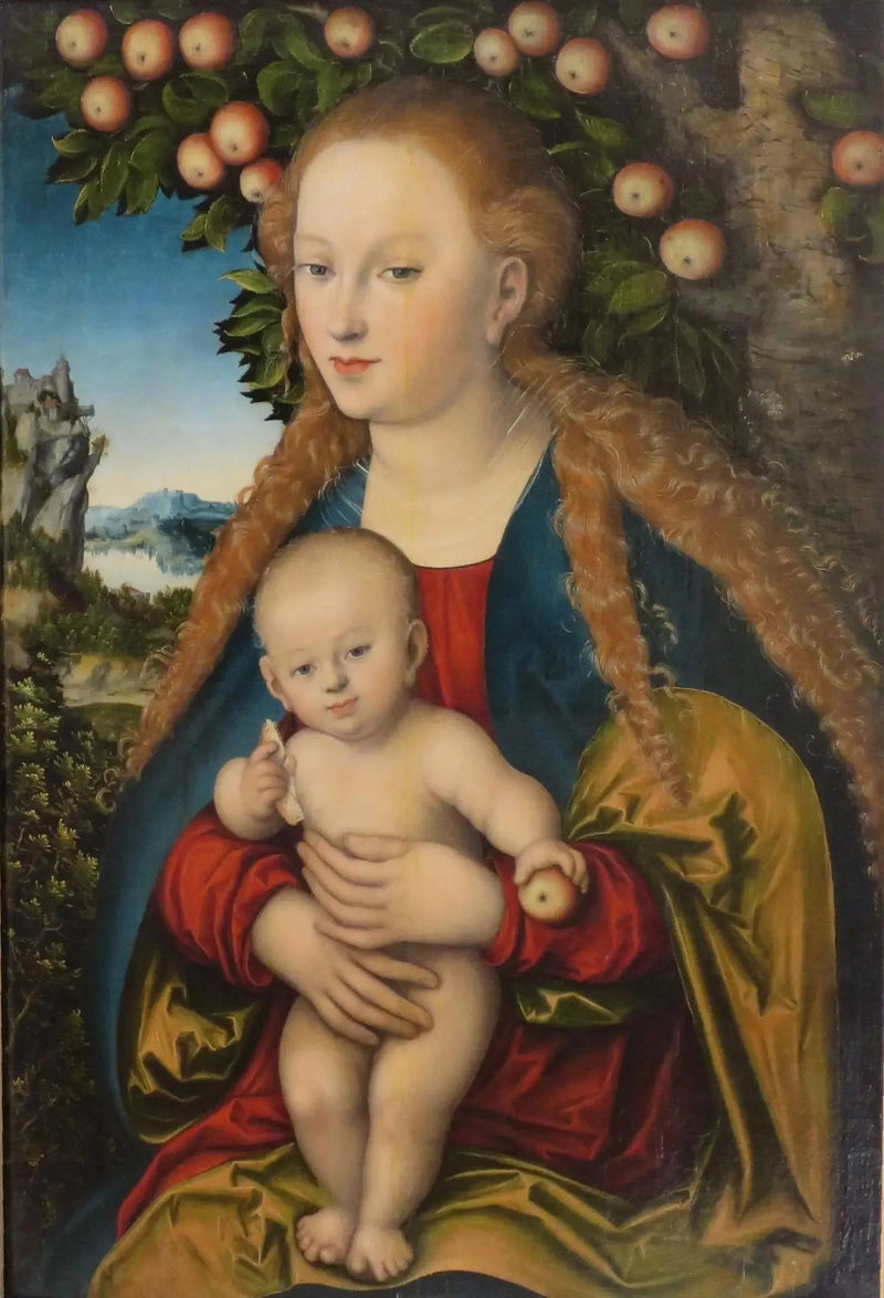 La Virgen y el Niño Jesús bajo el manzano - Lucas Cranach el Viejo