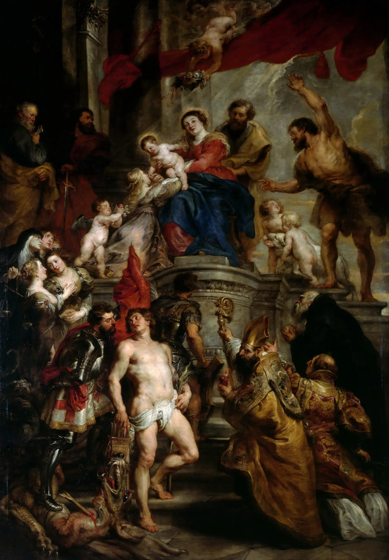 La Virgen y el Niño en trono con los santos - Peter Paul Rubens