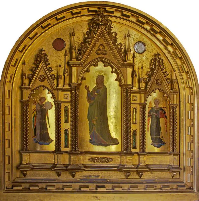 La Virgen, flanqueada por ángeles músicos - Fra Angelico