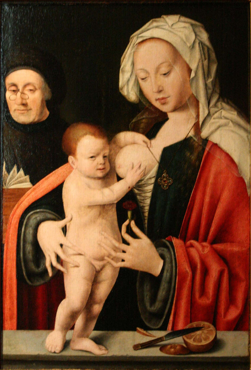 La Virgen, el Niño y un donante - Joos van Cleve