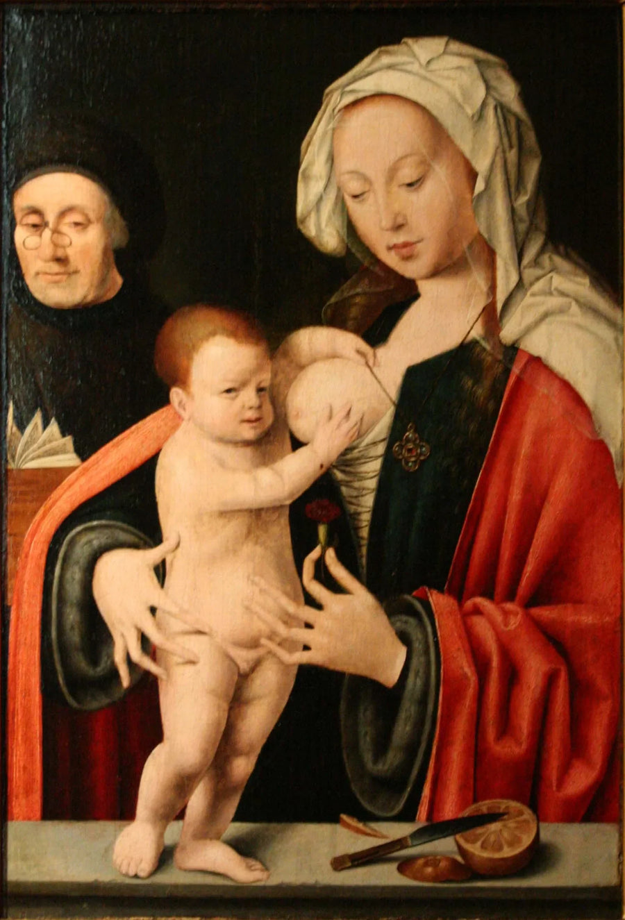 La Virgen, el Niño y un donante - Joos van Cleve