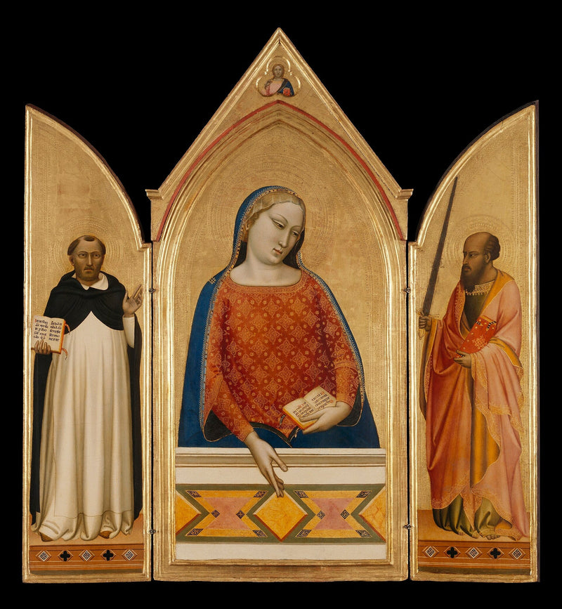 La Virgen María con los santos Tomás de Aquino y Pablo - Bernardo Daddi