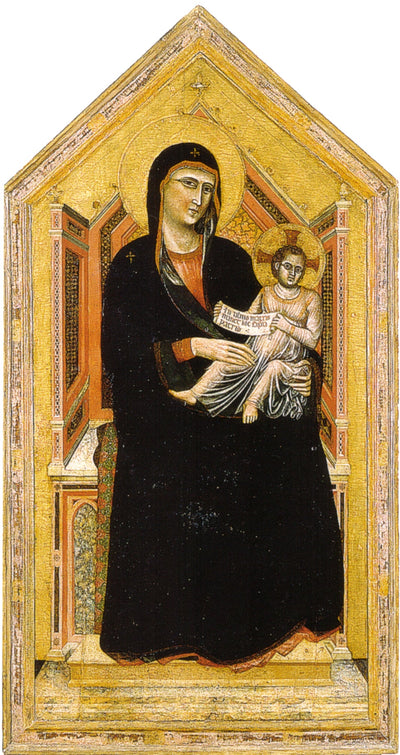 La Vierge Marie trônant avec un enfant - Master of Saint Cecilia - Alpha Reproduction
