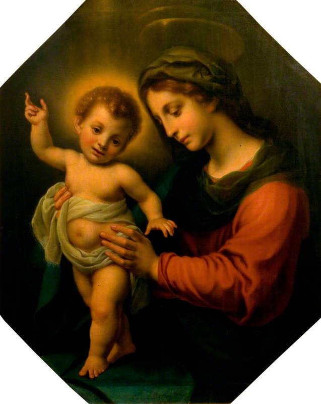 La Virgen sosteniendo al Niño de pie - Carlo Dolci