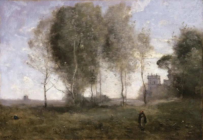 La Villa de los Pinos Negro - Jean-Baptiste Camille Corot