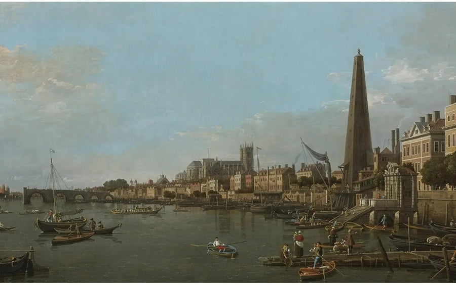 La ciudad de Westminster desde el Támesis, cerca de la York Water Gate - Canaletto