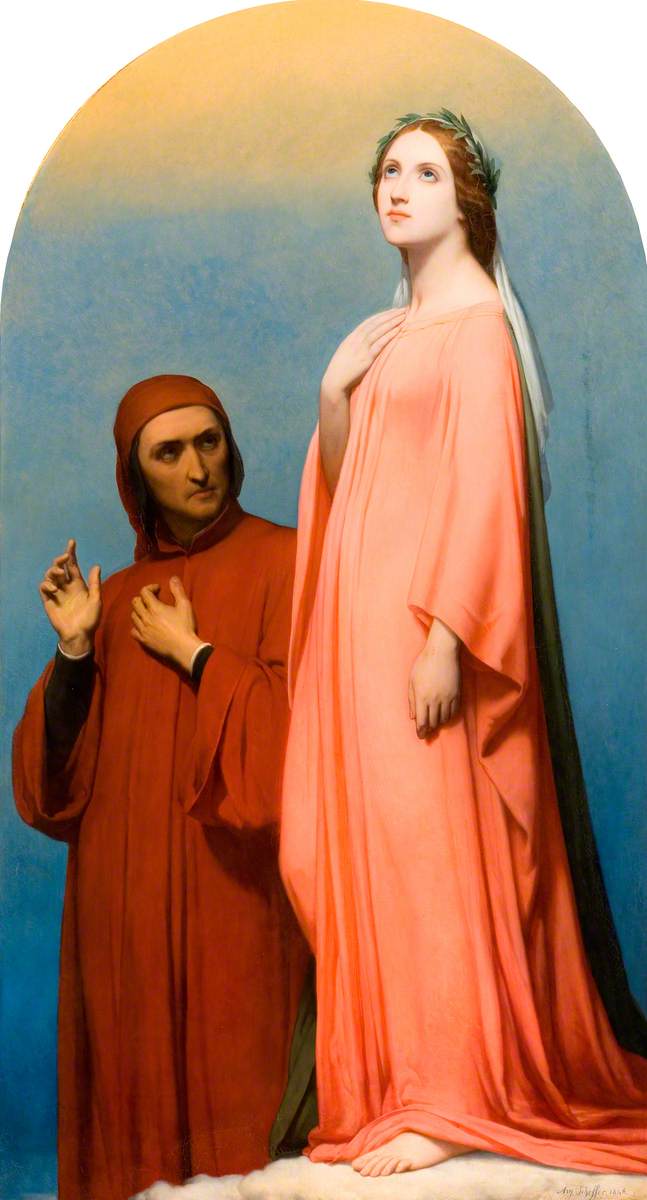 La Visión, Dante y Beatriz - Ary Scheffer