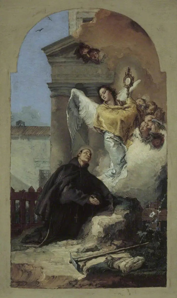 La vision de l’Eucharistie de saint Pascal Baylon - Giovanni Battista Tiepolo - Alpha Reproduction
