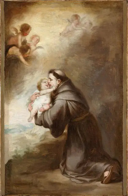 La vision de saint Antoine de Padoue - Bartolomé Esteban Murillo image 1 reproduction artisanale de tableau