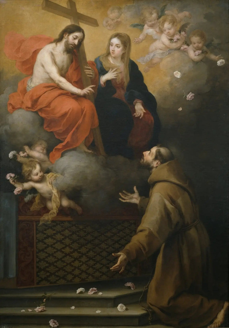 La visión de san Francisco en la Porciúncula - Bartolomé Esteban Murillo
