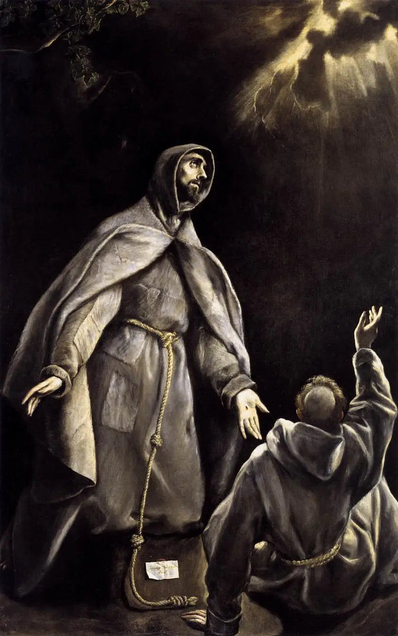 La visión de la antorcha en llamas de San Francisco - El Greco