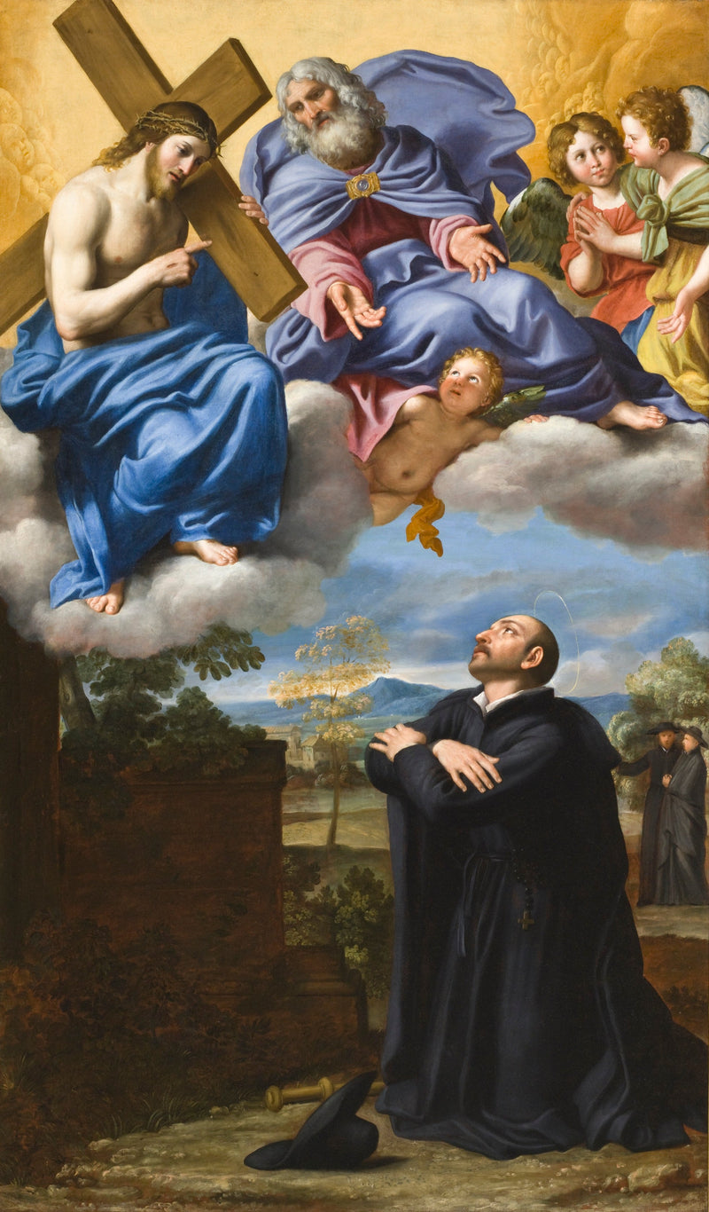 La visión de Cristo y de Dios Padre de San Ignacio de Loyola en La Storta - Domenichino