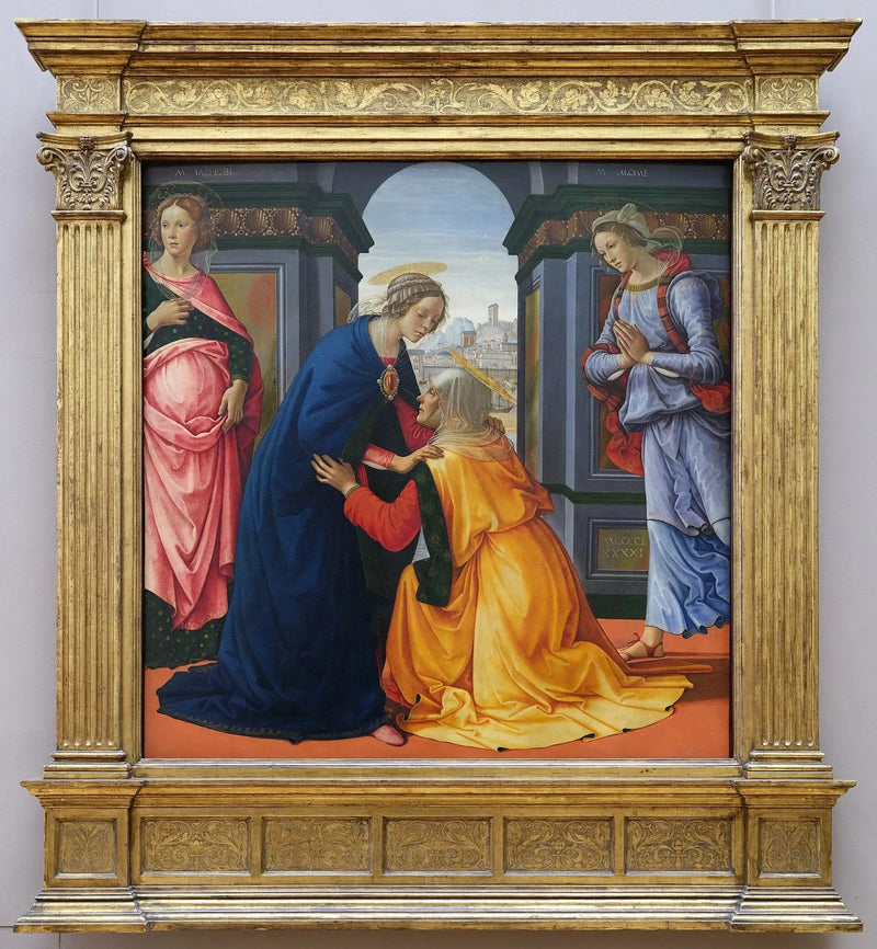 La Visitación con María Jacoba y María Salomé - Domenico Ghirlandaio