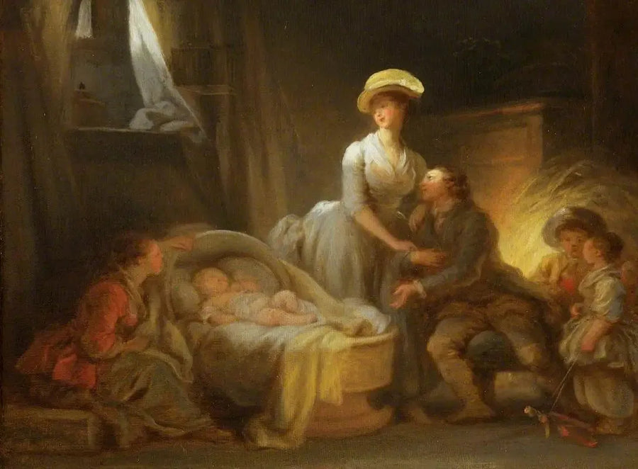 La Visita a la niñera - Jean-Honoré Fragonard