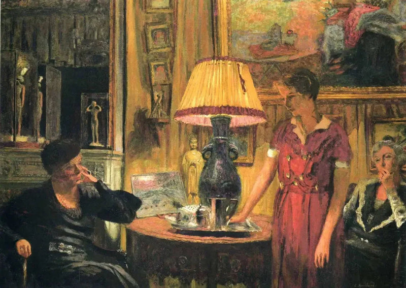 La visita en casa de Madame Hessel - Édouard Vuillard