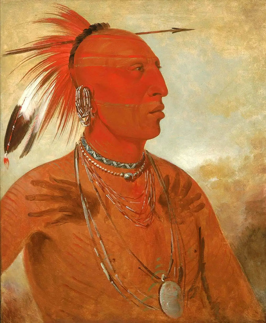 La-wáh-he-coots-la-sháw-no, Valiente Chef, un Skidi (Loup) Pawnee - George Catlin