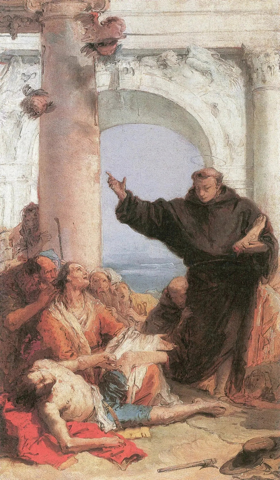 La curación milagrosa del hijo enfadado - Giovanni Battista Tiepolo