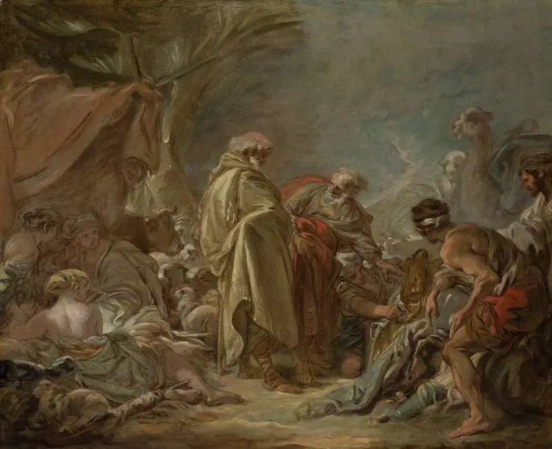 Laban en busca de sus ídolos - François Boucher
