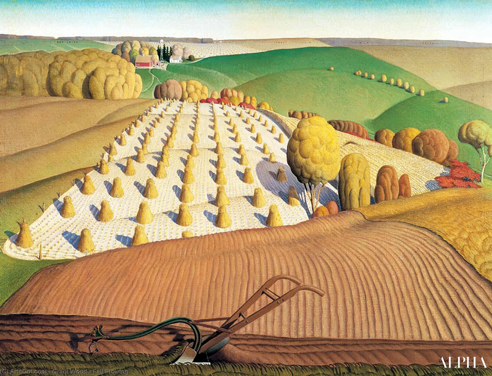 Labourage d'automne - Grant Wood - Reproductions de tableaux et peintures haut de gamme