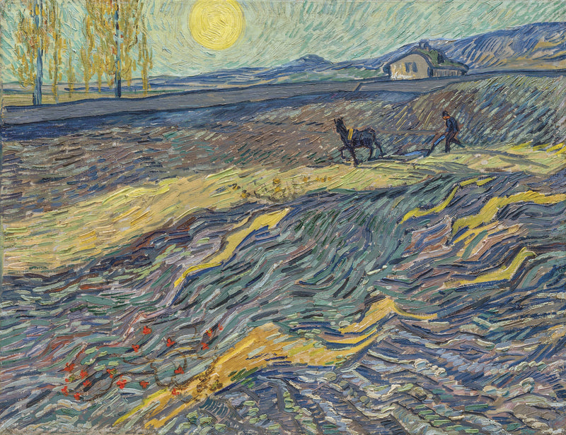 Labranza en un campo - Vincent van Gogh