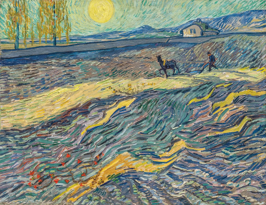 Labranza en un campo - Vincent van Gogh