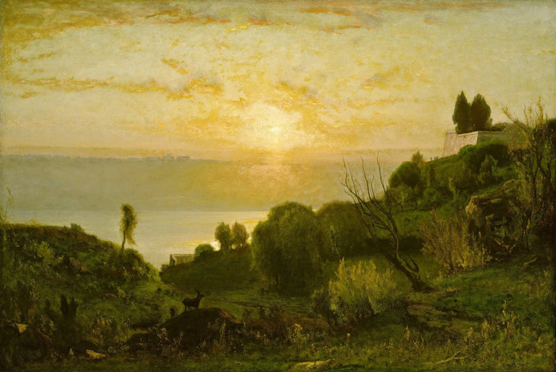 Lac Albano, atardecer - George Inness