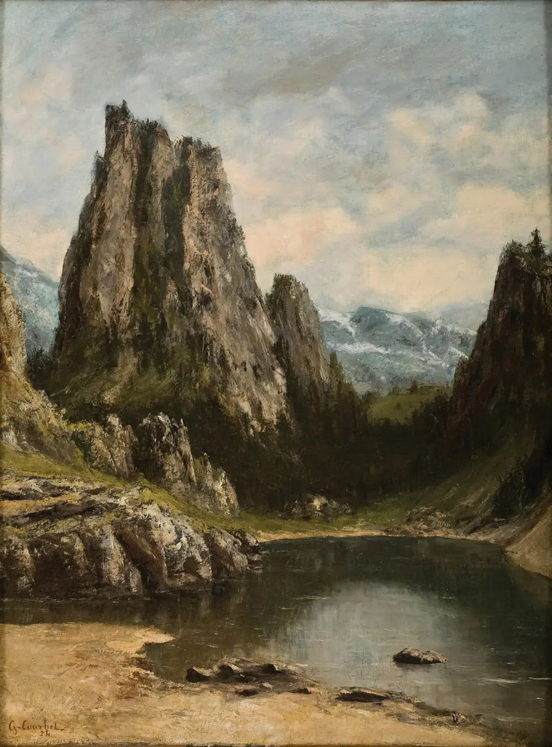 Lago en las montañas - Gustave Courbet