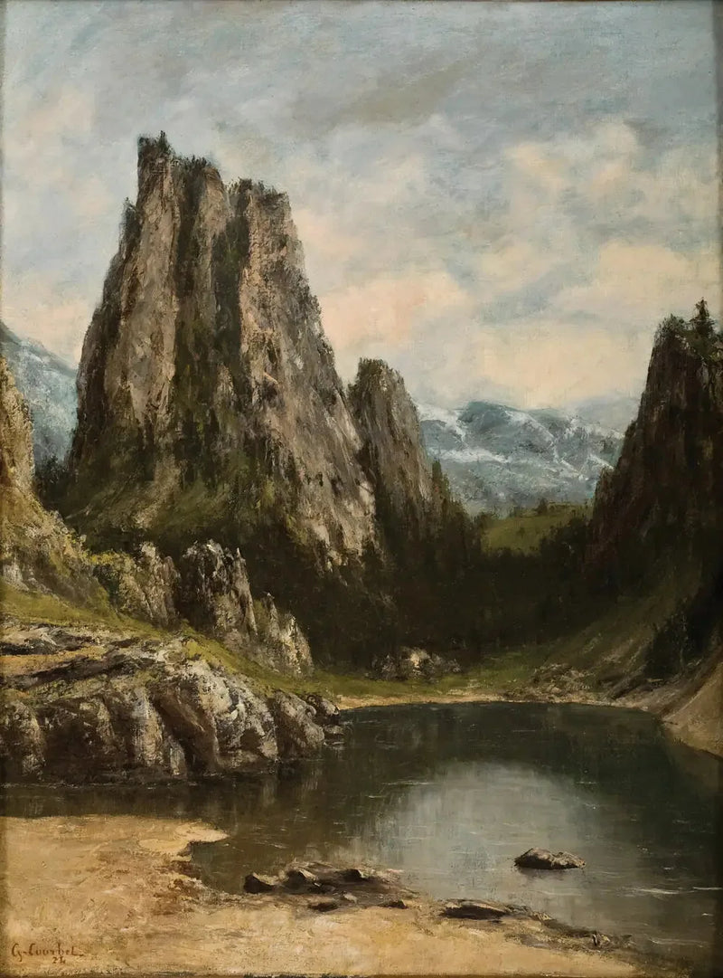 Lago en las montañas - Gustave Courbet