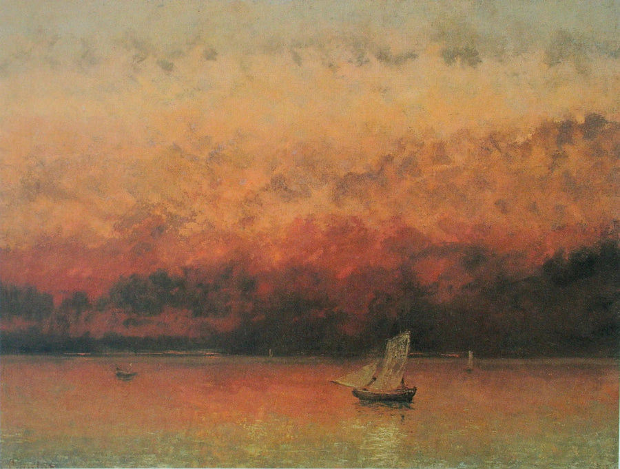 Lac Léman, atardecer - Gustave Courbet