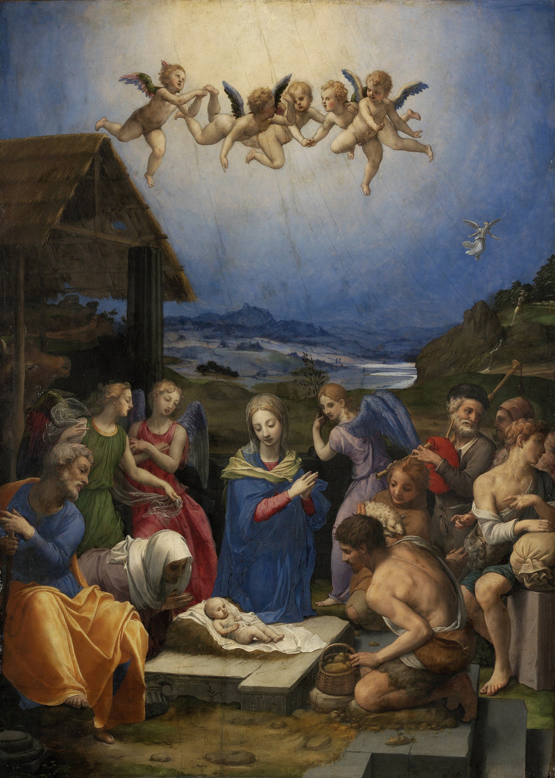 La adoración de los pastores - Bronzino