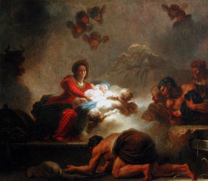 L’Adoration des bergers - Jean-Honoré Fragonard - Alpha Reproduction