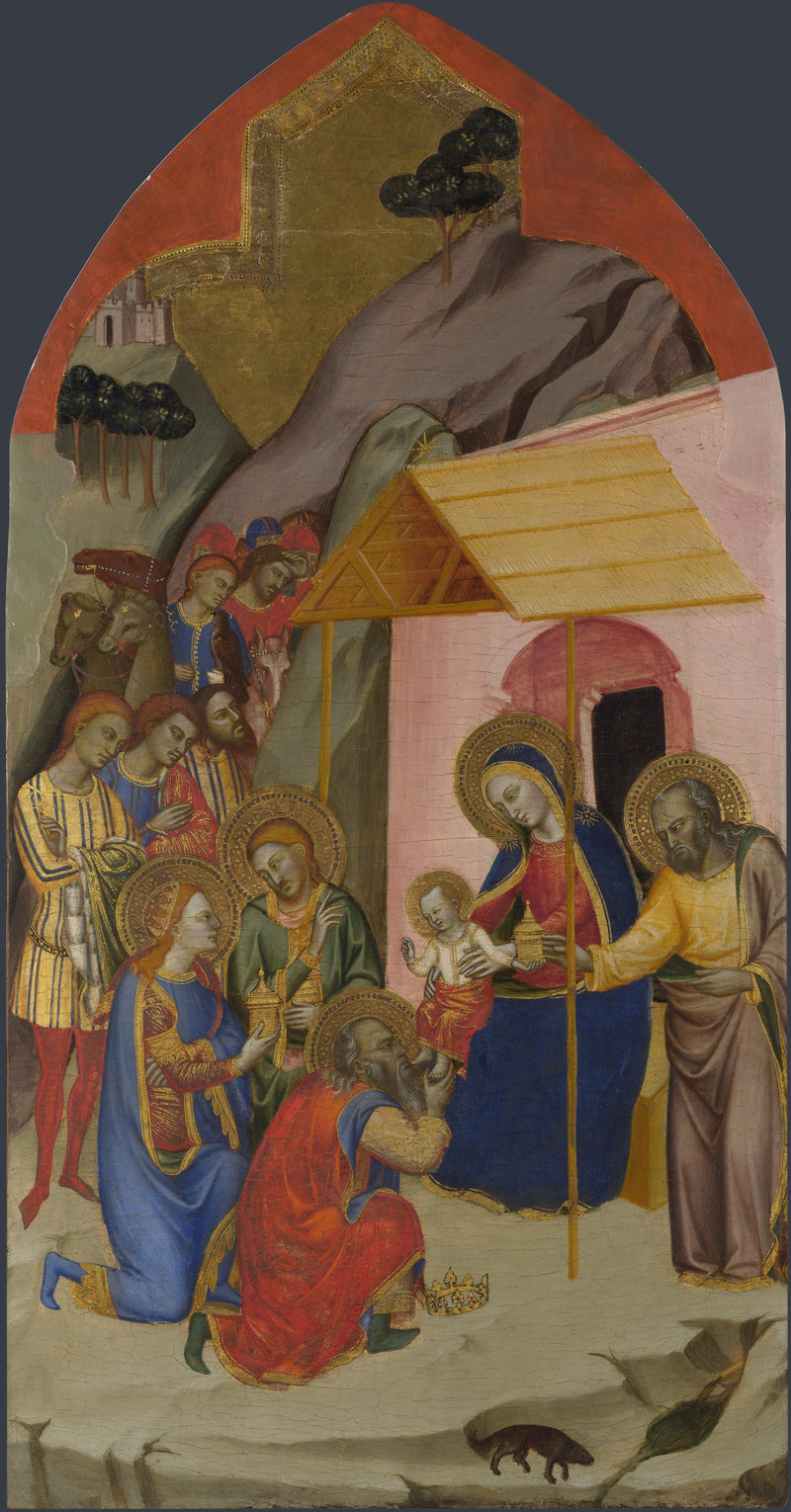 La adoración de los Reyes Magos - Jacopo di Cione
