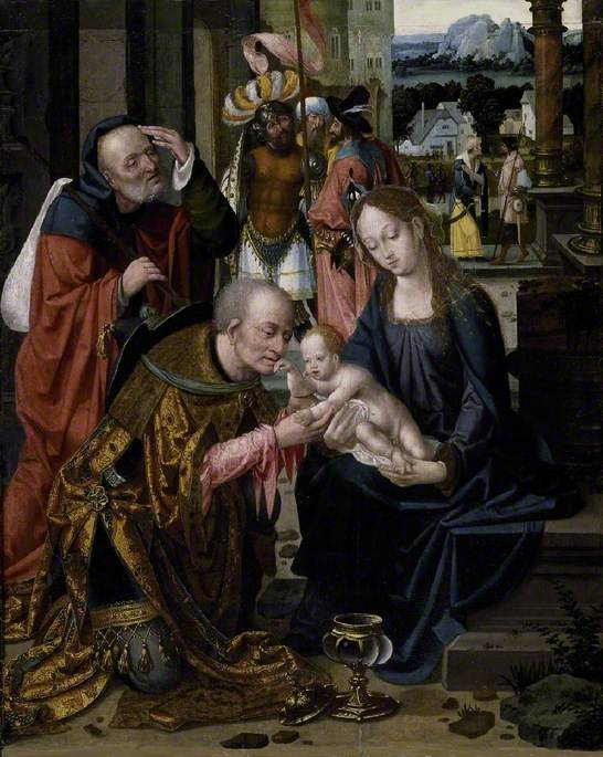 La Adoración de los Reyes Magos - Joos van Cleve