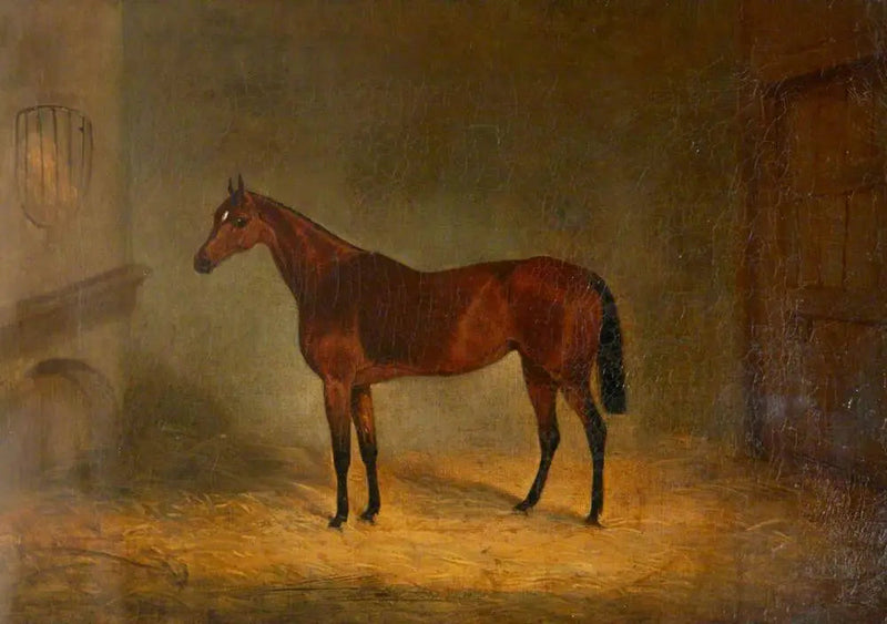 « Lady Liverpool », un caballo alazán en un establo - John Frederick Herring, Sr.
