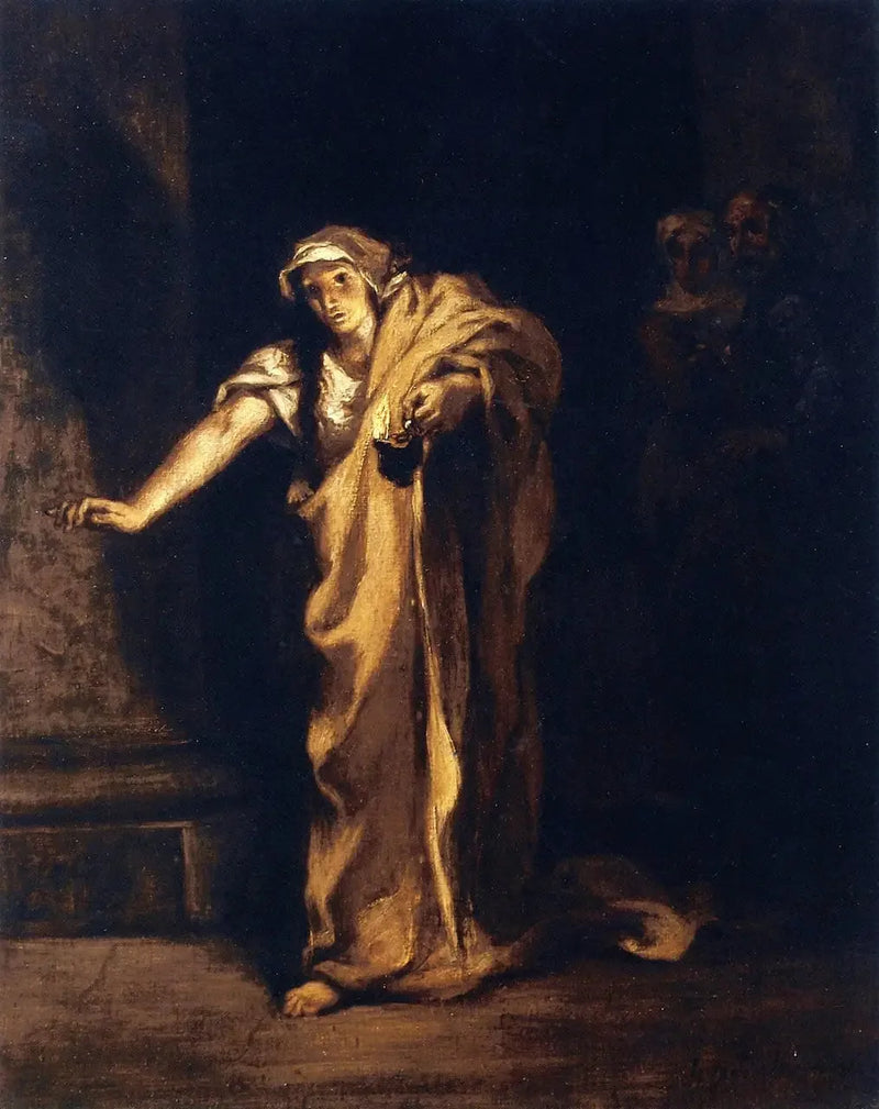 Lady Macbeth caminando en su sueño - Eugène Delacroix