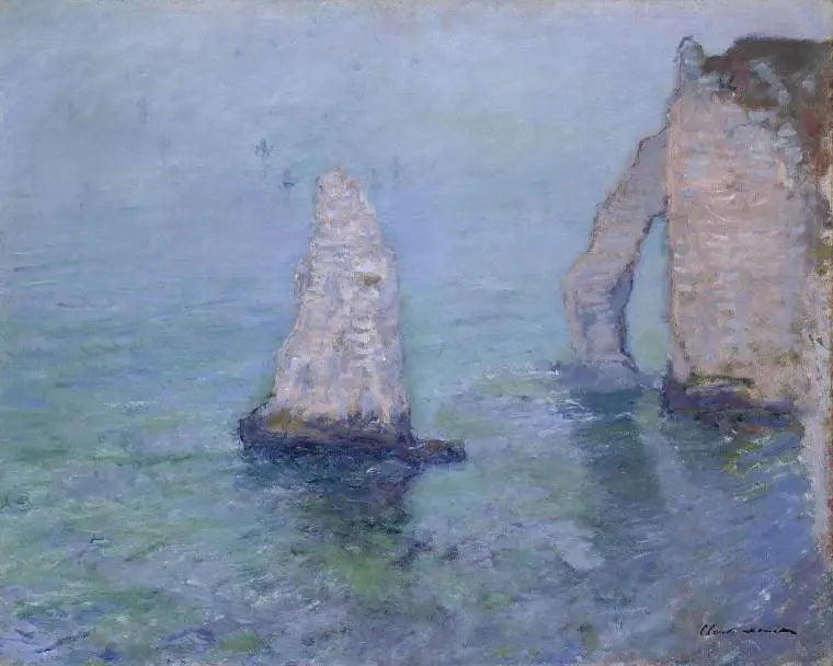 La aguja de roca y la puerta de Aval, Étretat - Claude Monet