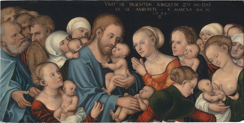 Deje que los niños pequeños vengan a mí (El Cristo bendice a los niños) - Lucas Cranach el Viejo