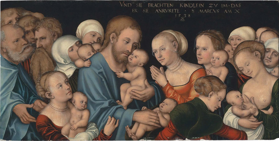 Deje que los niños pequeños vengan a mí (El Cristo bendice a los niños) - Lucas Cranach el Viejo