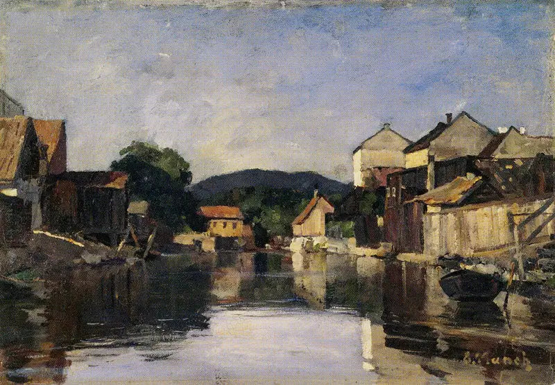 Reproduction du tableau « L'Akerselva à Slåmotgangen - Edvard Munch » par Alpha Reproduction en peinture à l’huile