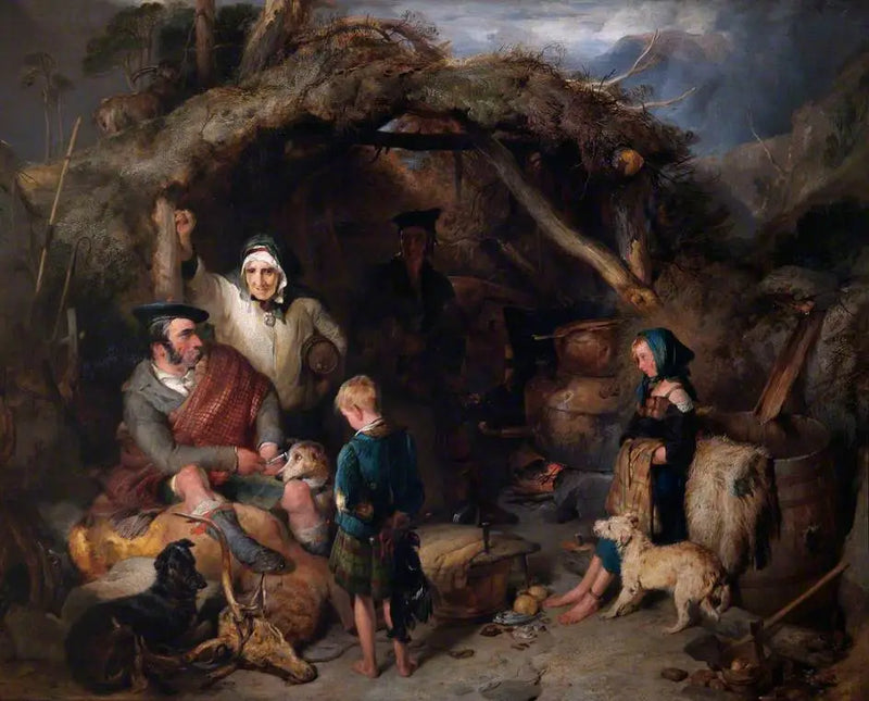 El alambique ilícito de whisky de las Tierras Altas - Edwin Henry Landseer