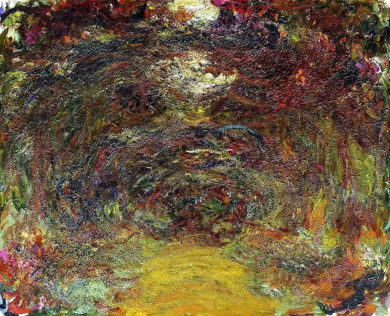 El paseo de los rosales - Claude Monet