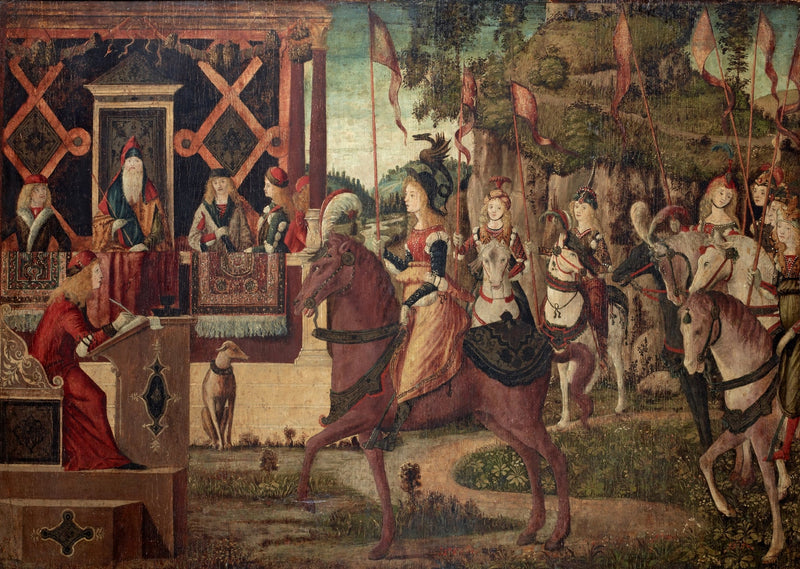 La embajada que Hipólito, la reina de las Amazonas, envía a Teseo, rey de Atenas - Vittore Carpaccio