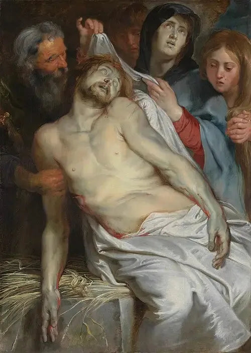 Lamentación (panel central de la epitafio de Jan Michielsen y su esposa Maria Maes) - Peter Paul Rubens