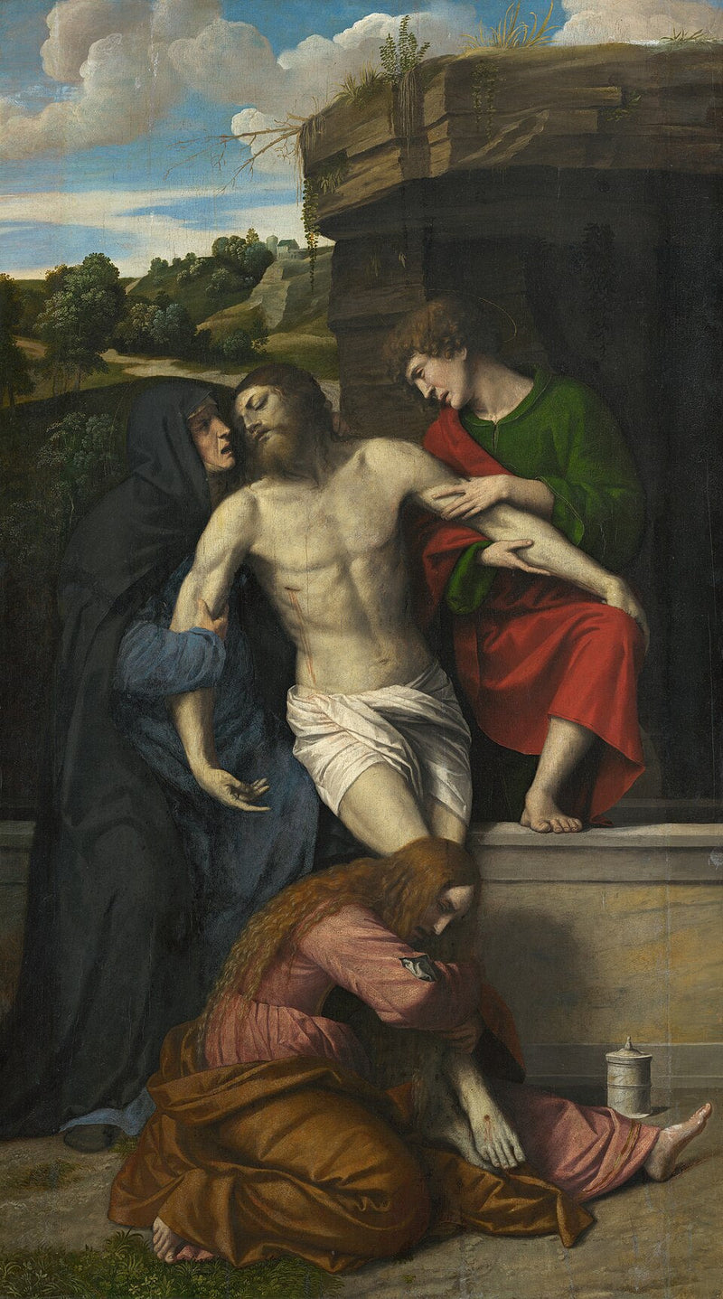 Lamentación sobre el Cristo muerto - Alessandro Bonvicino