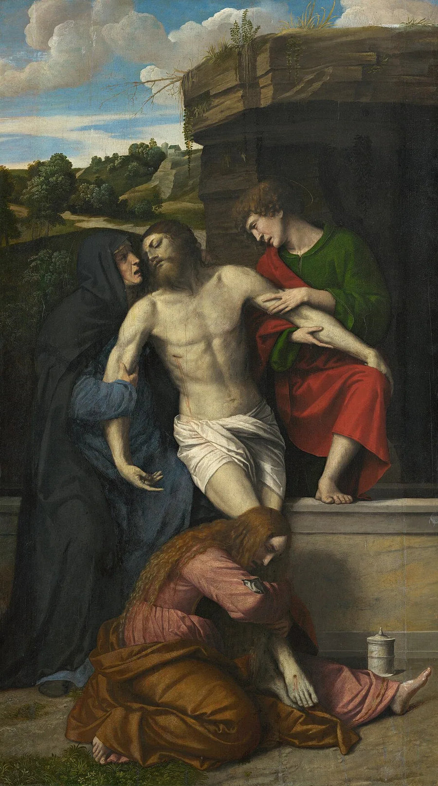 Lamentación sobre el Cristo muerto - Alessandro Bonvicino