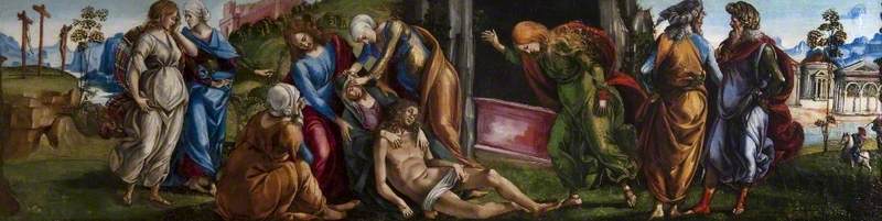 Lamentation sur le Christ mort - Luca Signorelli image 1 copie peinte à la main à l’huile