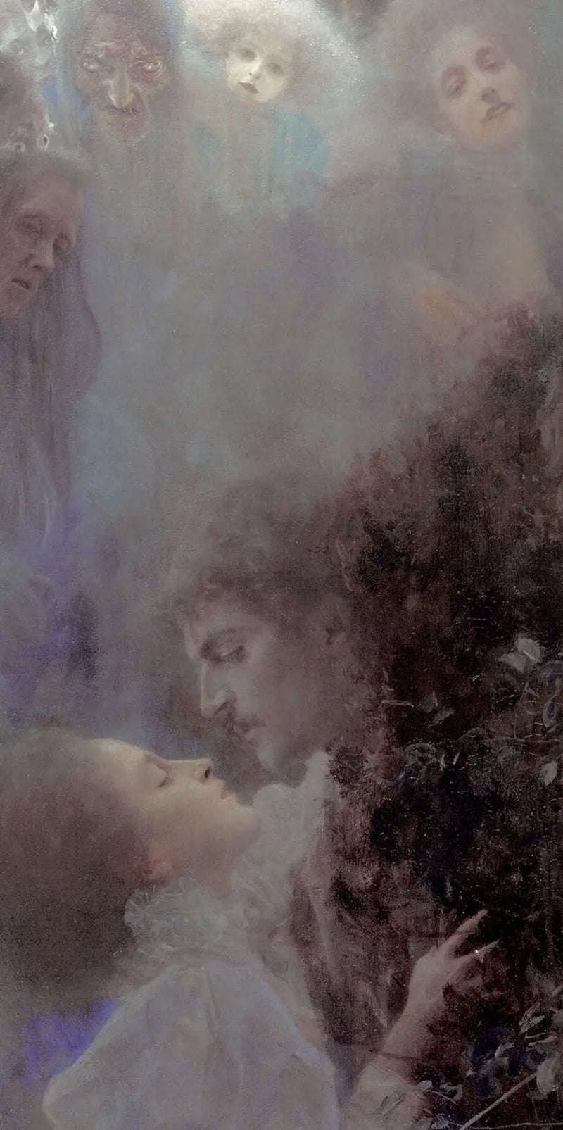 💘 El Amor (detalle) – Gustav Klimt (alrededor de 1895)