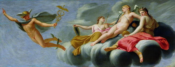 El amor ordena a Mercurio anunciar su poder al universo - Eustache Le Sueur